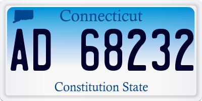 CT license plate AD68232