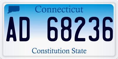 CT license plate AD68236