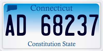 CT license plate AD68237