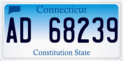 CT license plate AD68239