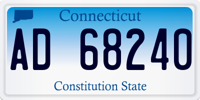 CT license plate AD68240