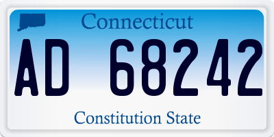 CT license plate AD68242