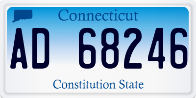 CT license plate AD68246