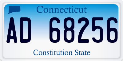 CT license plate AD68256