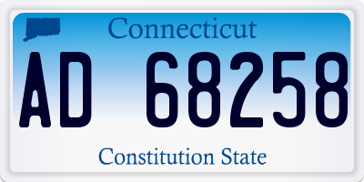 CT license plate AD68258