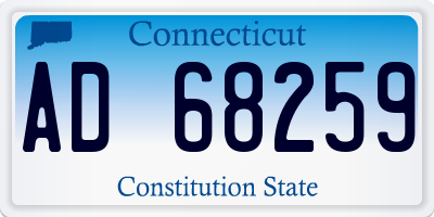 CT license plate AD68259