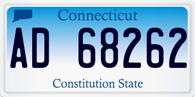 CT license plate AD68262