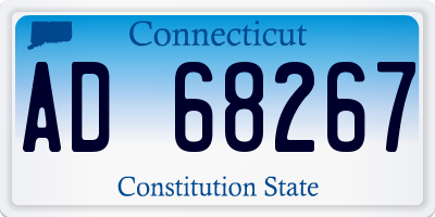 CT license plate AD68267