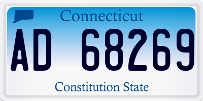 CT license plate AD68269