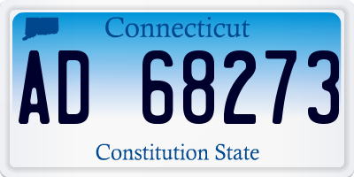 CT license plate AD68273