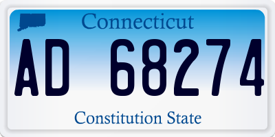 CT license plate AD68274