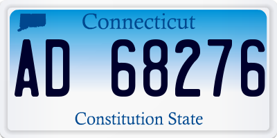 CT license plate AD68276