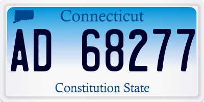 CT license plate AD68277