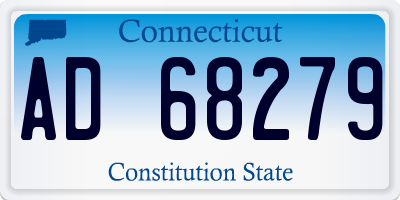 CT license plate AD68279