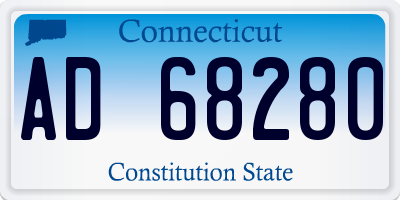 CT license plate AD68280