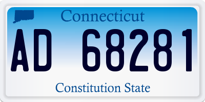 CT license plate AD68281