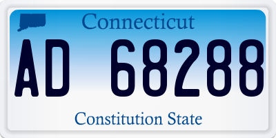 CT license plate AD68288