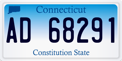 CT license plate AD68291