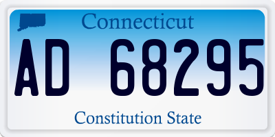 CT license plate AD68295
