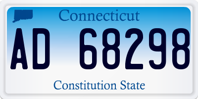 CT license plate AD68298