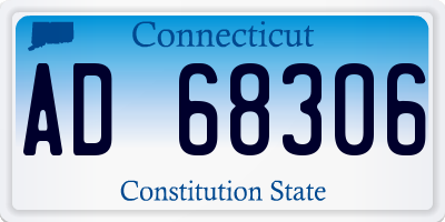 CT license plate AD68306