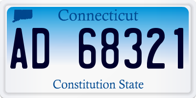 CT license plate AD68321