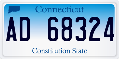 CT license plate AD68324