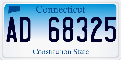 CT license plate AD68325