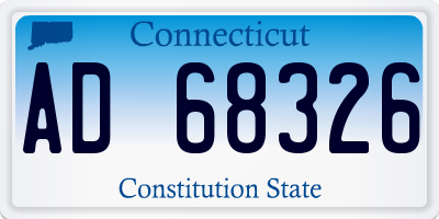 CT license plate AD68326