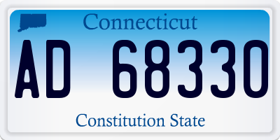 CT license plate AD68330