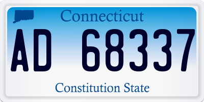 CT license plate AD68337