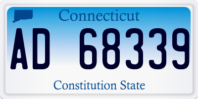 CT license plate AD68339