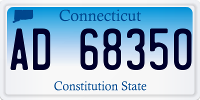 CT license plate AD68350