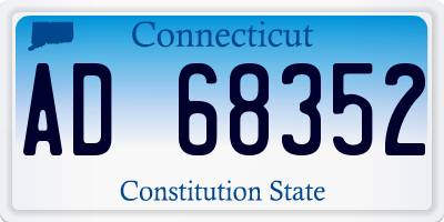CT license plate AD68352