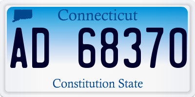 CT license plate AD68370