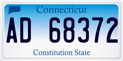 CT license plate AD68372