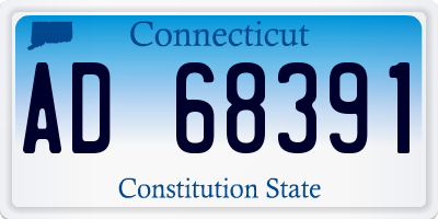 CT license plate AD68391