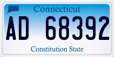 CT license plate AD68392