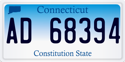CT license plate AD68394