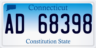 CT license plate AD68398