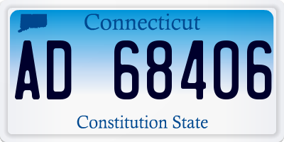 CT license plate AD68406
