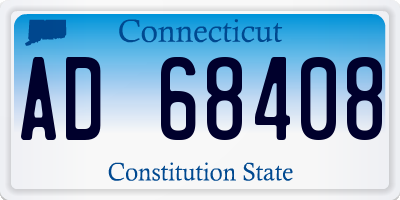CT license plate AD68408