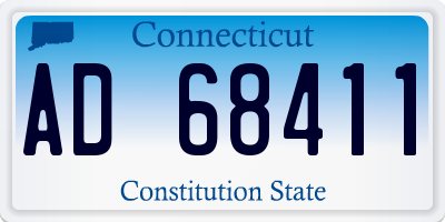 CT license plate AD68411
