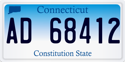 CT license plate AD68412