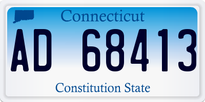 CT license plate AD68413