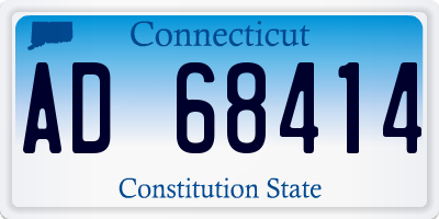 CT license plate AD68414