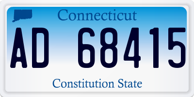 CT license plate AD68415