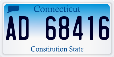 CT license plate AD68416