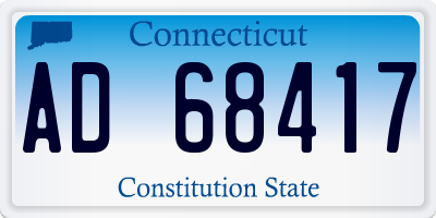 CT license plate AD68417