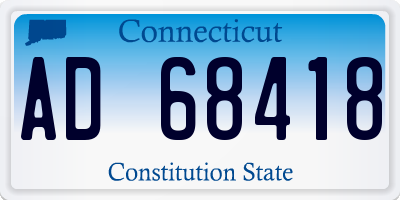 CT license plate AD68418